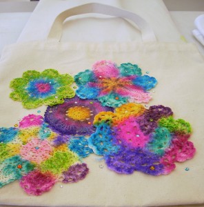 Sharpie And Doily Tie Dye Tote Bag