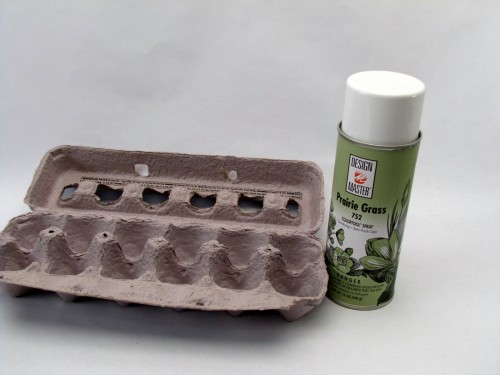 Easter or Spring Floral Vignette in an Egg Carton