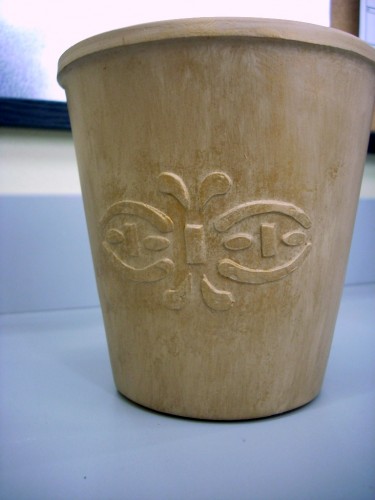 Decorate a Clay Pot with Modeling Paste, Paint and a Stencil • Vicki O'Dell