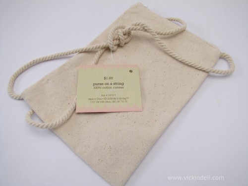 Small, plain bag, craft store purchase