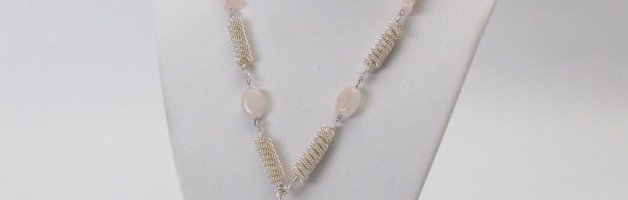 Make a Coiled Wire Bead and Rose Quartz Necklace