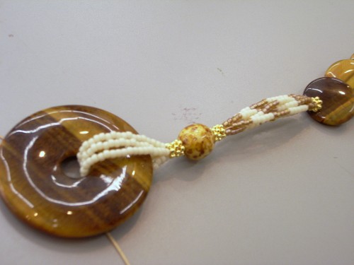 Asymmetrical Donut Bead Necklace