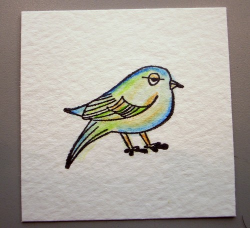 How to Use Watercolor Pencils and Rubber Stamps