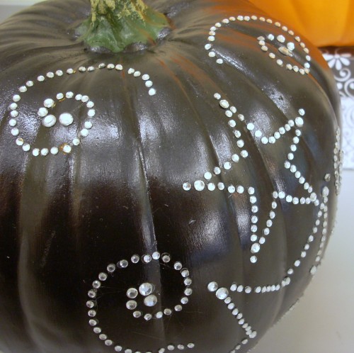 Halloween Crafts - Rhinestone Pumpkin