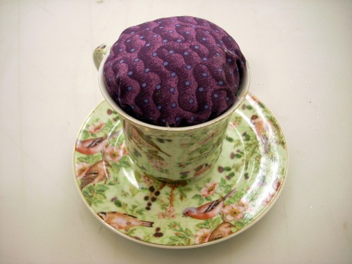 Thrifting Thursday - Tea Cup Pin Cushion