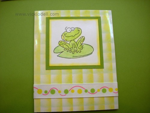 Card Making - Spring Madras Frog 