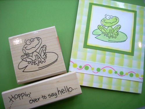 Card Making - Spring Madras Frog 