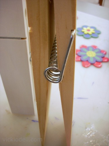 Giant Wooden Clothespin Photo Holder