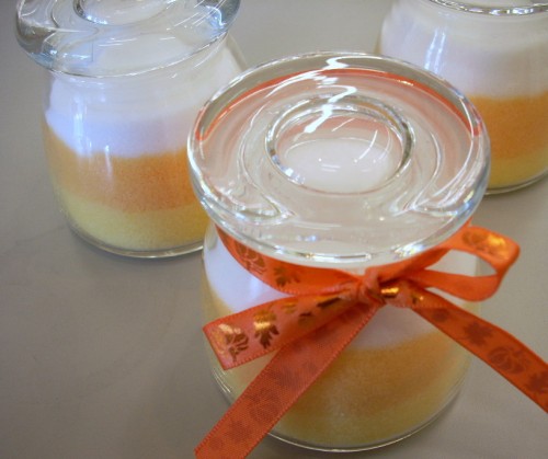 Fall Crafts - How to Make Candy Corn Inspired Bath Salts