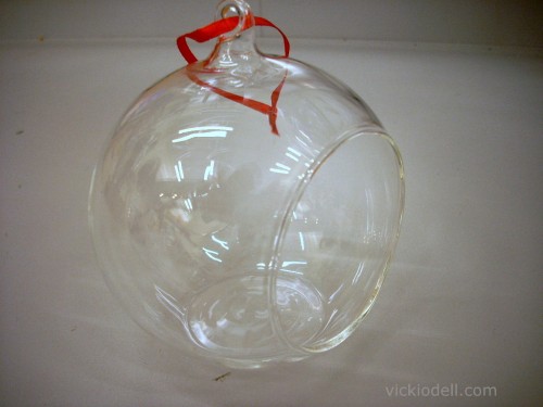 Clear Glass Panoramic Ornament for Christmas