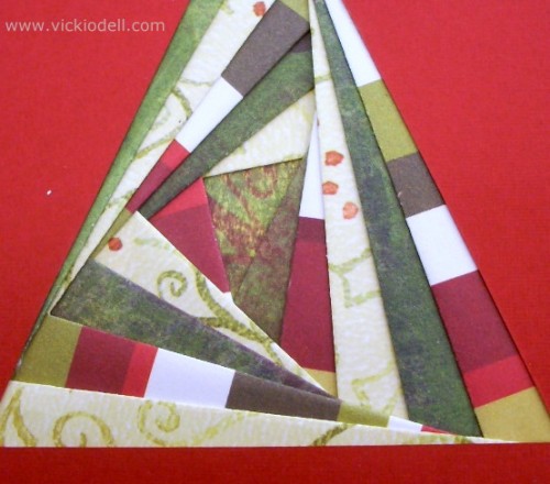 iris paper folding, christmas tree