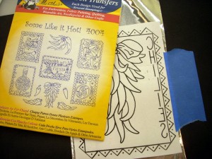 Metal Embossing with Aunt Marthas Iron On Transfers