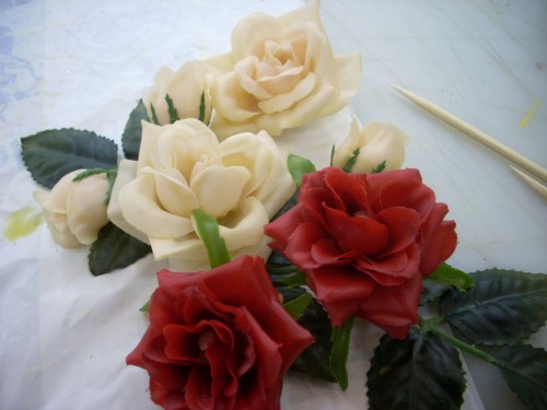Beeswax Coated Roses for Vintage Inspired Valentine's Day Crafts