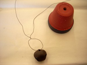 Primitive Patriotic Clay Pot Bell