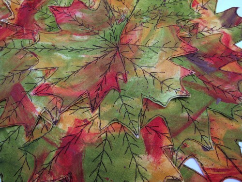 Blog Book Tour: Sew Wild by Alisa Burke - Fall Leaf Table Runner