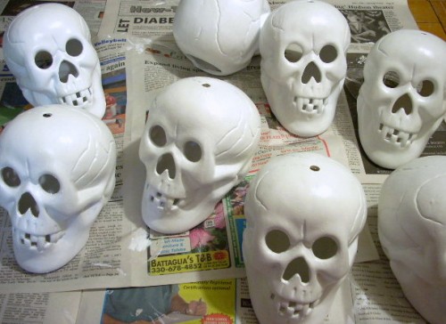 How to Make Day of the Dead Skulls with Stickles