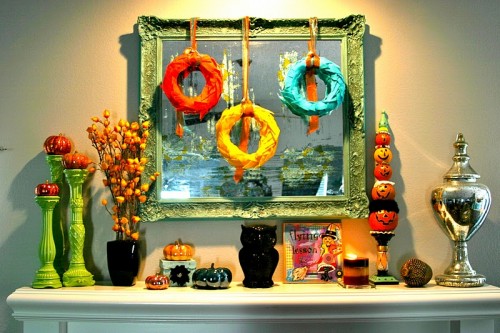 Fabulous Friday - Inspiration For Fall Mantle Decorating