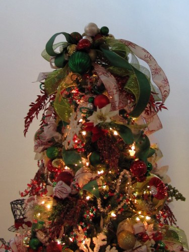 Ribbons and Ornaments Christmas Tree Topper