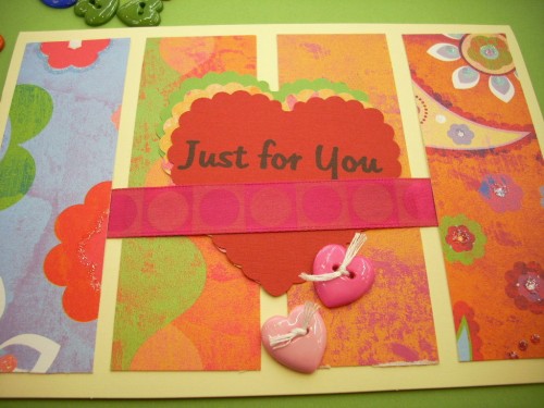 Valentine's Day Card Making - "Just for You" 