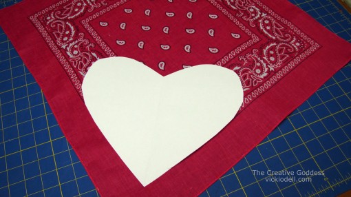 Valentine's Day Crafts - Small Heart Shaped Bandanna Toss Pillows 