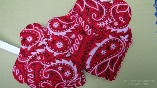 heart shaped bandanna sachets