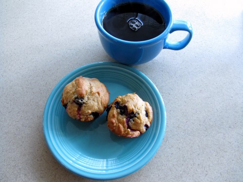 Recipe: Blueberry Cornmeal Muffins - No White Sugar and No Fat