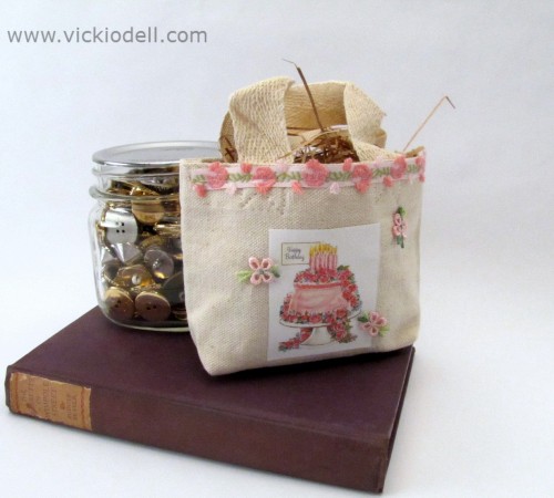 Handmade Gift Bags -Mini Canvas Tote Bags 