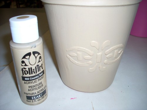 Decorate a Clay Pot with Modeling Paste, Paint and a Stencil