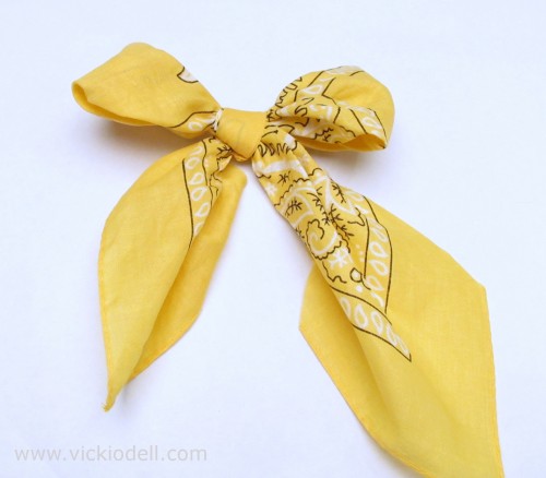 Yellow bandana bow