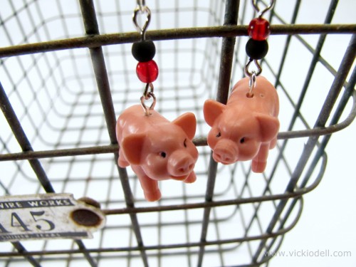 Ohio State Fair, Pigs, earrings
