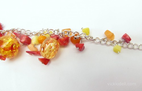 A Goldfish Necklace with Krylon Glitter Blast