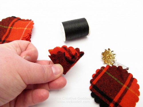 Make a New Brooch with Vintage Brooches and Recycled Wool