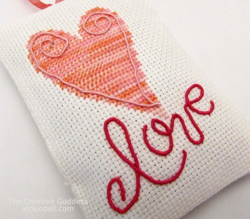 Make a Cross Stitched Sachet for Valentine's Day