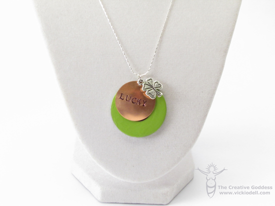 Lucky Green Washer Necklace