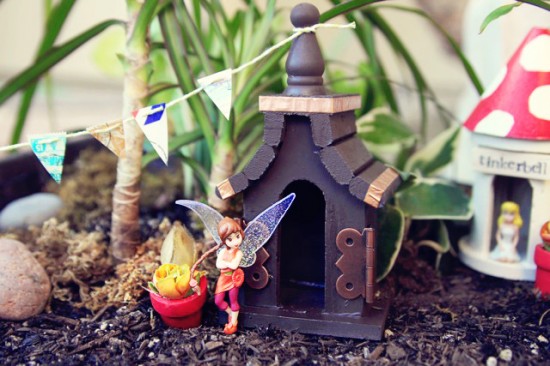 A Mini Birdhouse Fairy Village