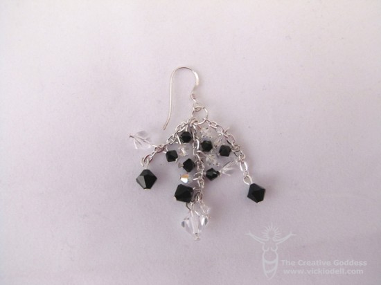 Easy to Make Chain and Crystal Earrings