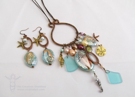 Beach Treasures - Necklace and Earrings