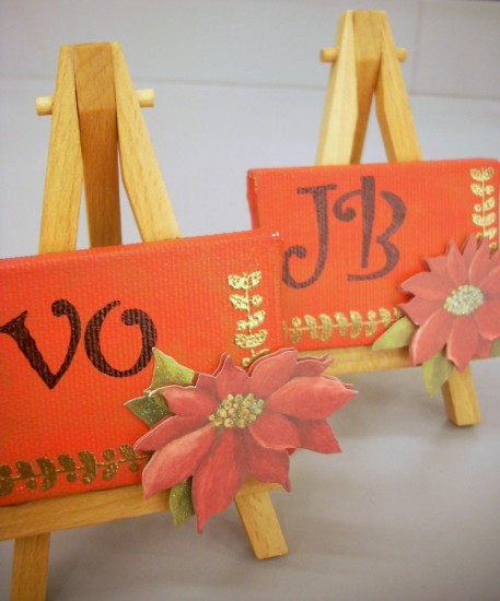 Mini Canvas Place Card Holders