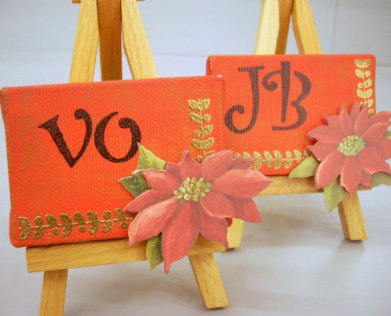Mini Canvas Place Card Holders